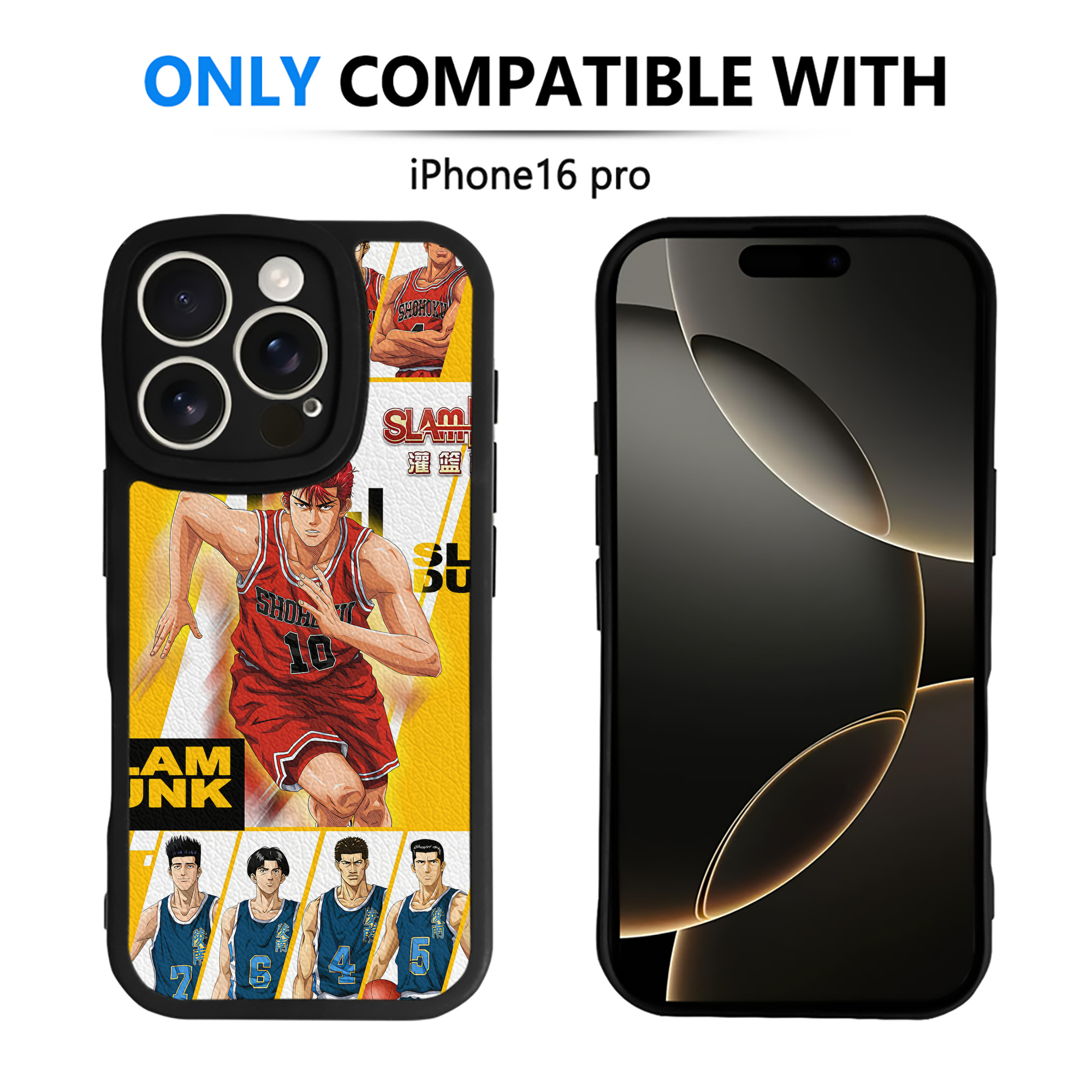 （画像用） SLAM DUNK／スラムダンク 【iPhone 16シリーズ対応】シリコンスマホケース（レザー調） 材質：シリコン